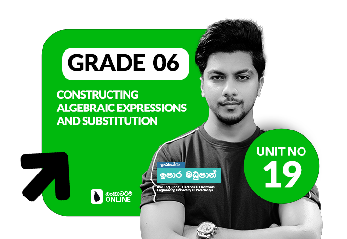 Grade 06 | Unit 19 | Constructing Algebraic Expressions and Substitution